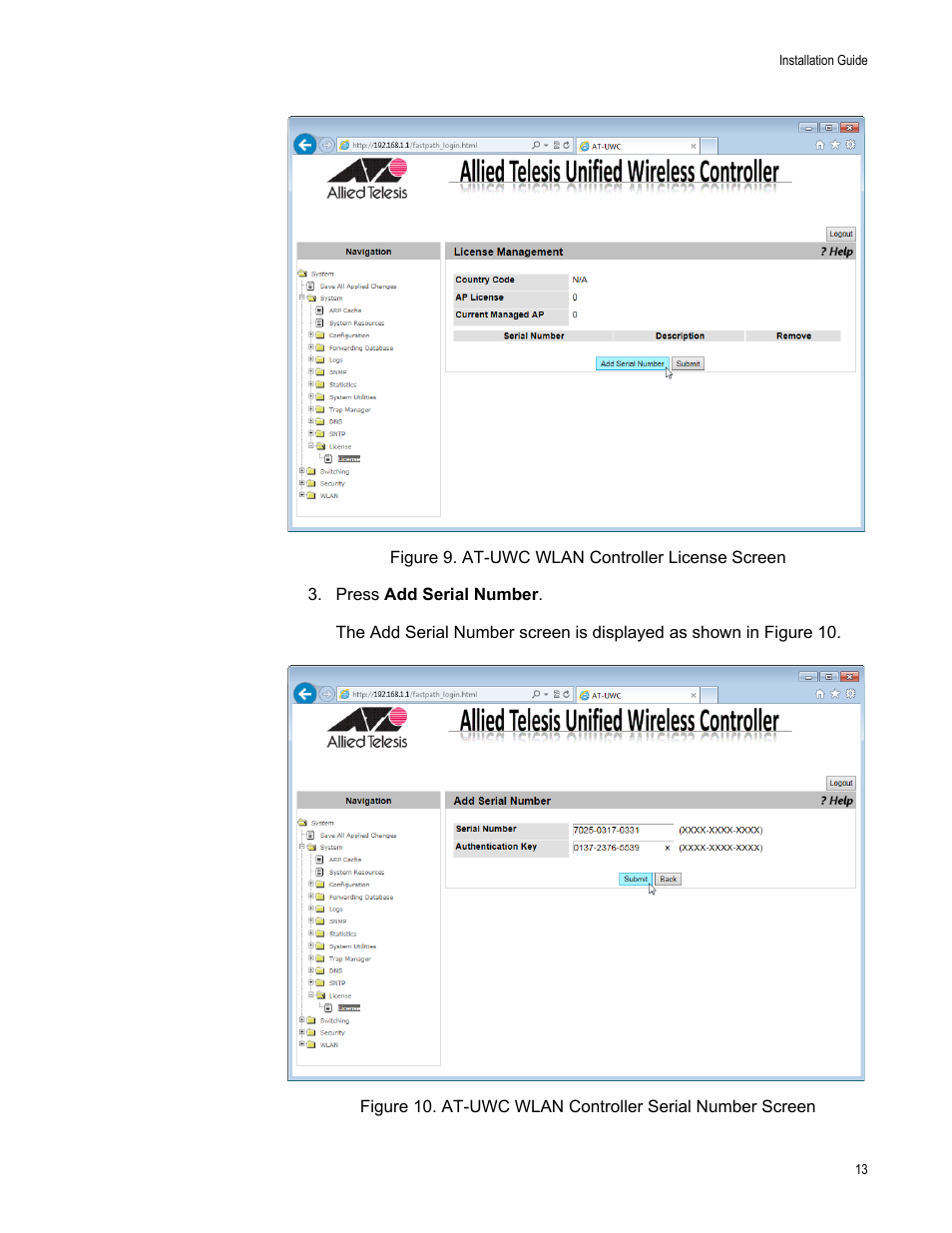 Allied Telesis AT-UWC Wireless LAN Controller User Manual | Page 13 / 33