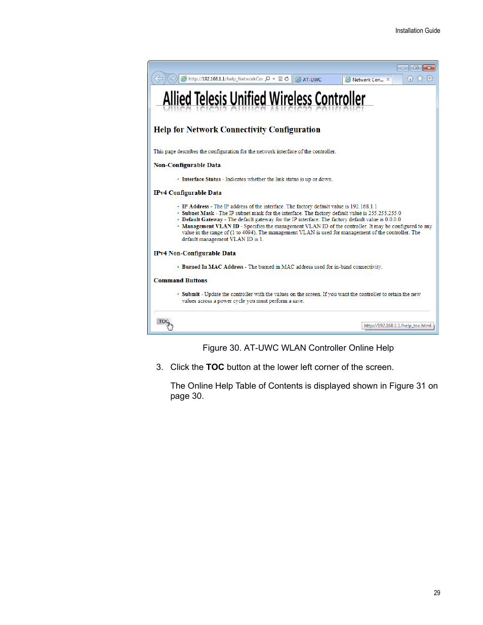 Allied Telesis AT-UWC Wireless LAN Controller User Manual | Page 29 / 33