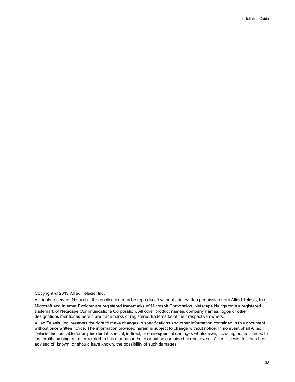 Allied Telesis AT-UWC Wireless LAN Controller User Manual | Page 33 / 33