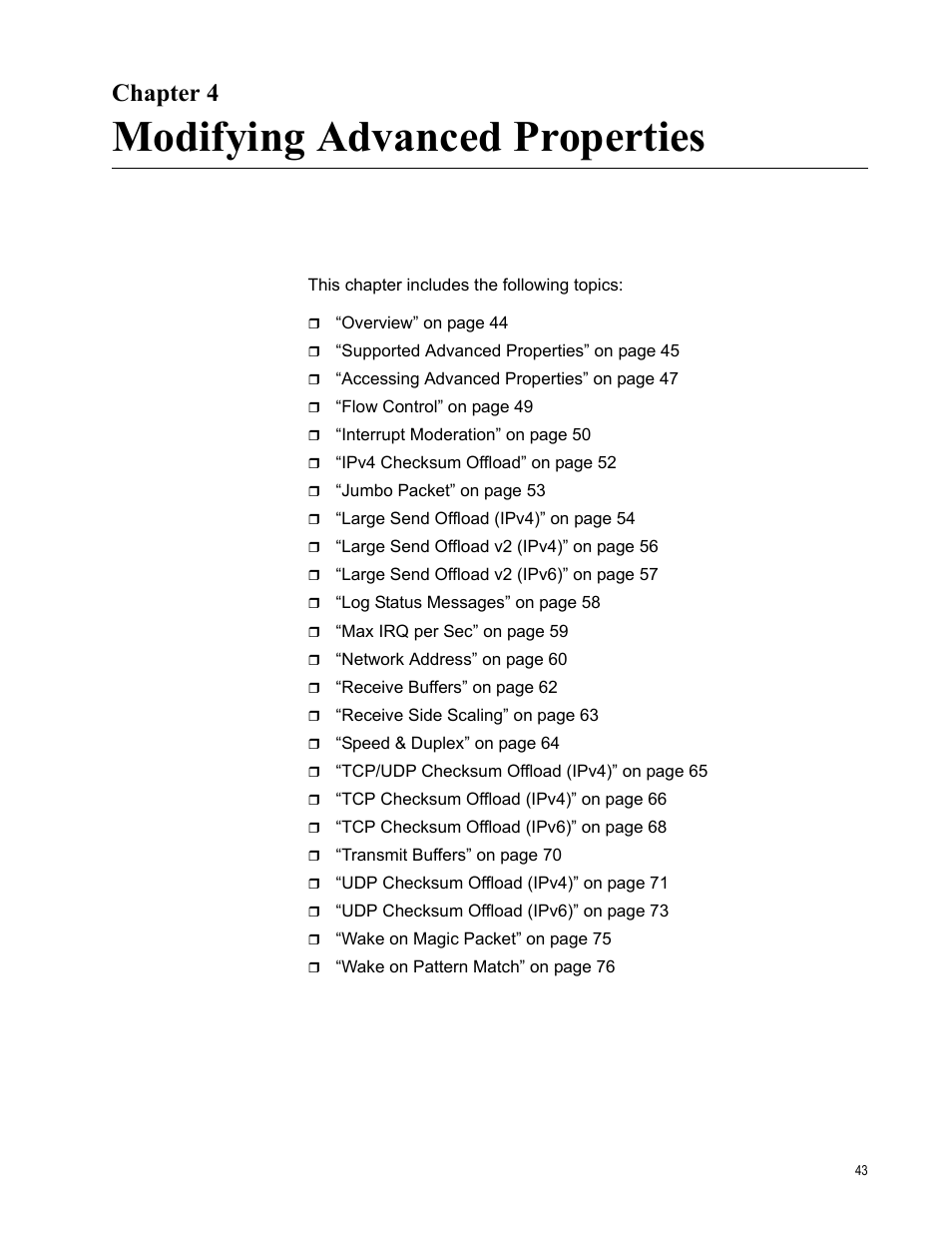 Chapter 4, Modifying advanced properties | Allied Telesis AT-2874SX User Manual | Page 43 / 84