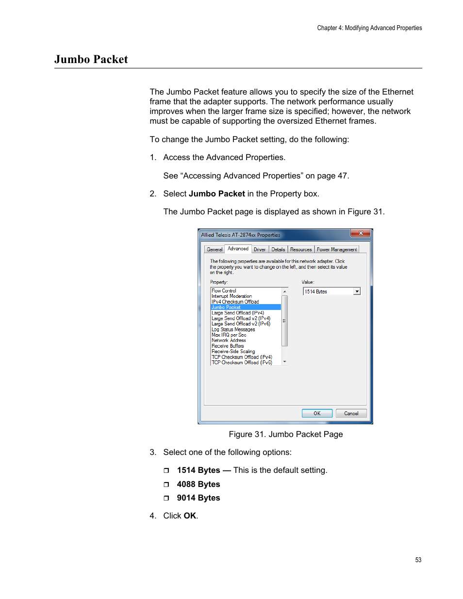 Jumbo packet | Allied Telesis AT-2874SX User Manual | Page 53 / 84