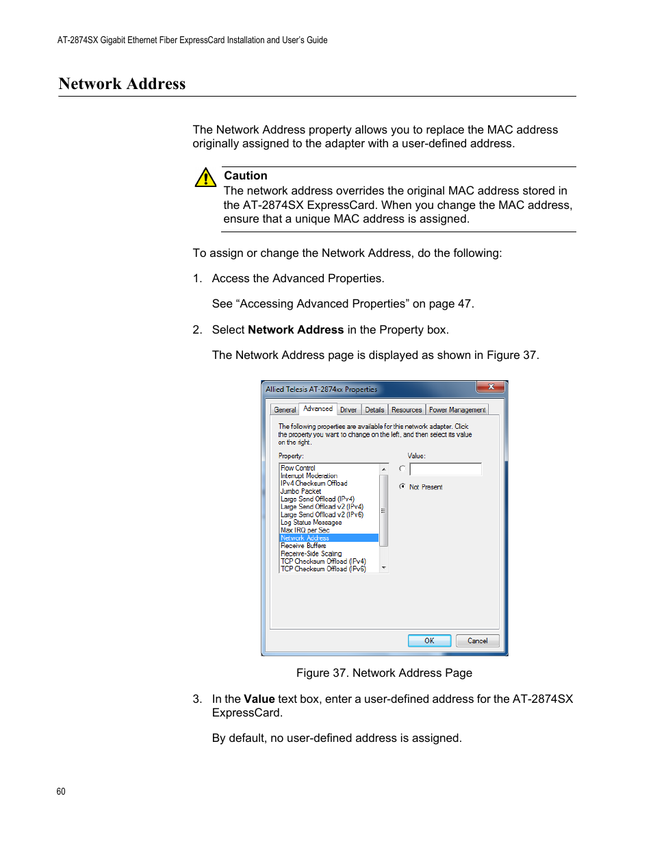 Network address | Allied Telesis AT-2874SX User Manual | Page 60 / 84