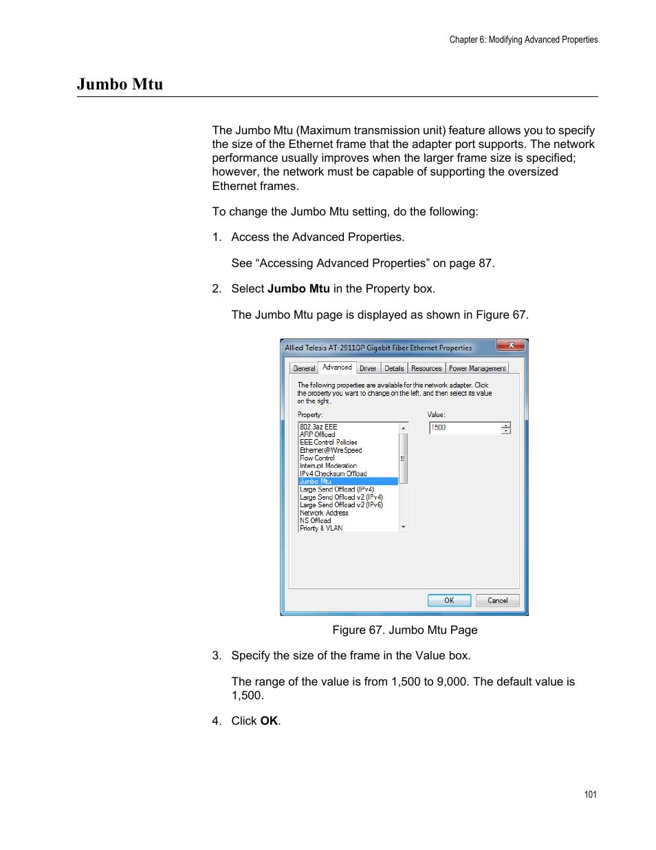 Jumbo mtu | Allied Telesis AT-2911GP Network Adapters User Manual | Page 101 / 152