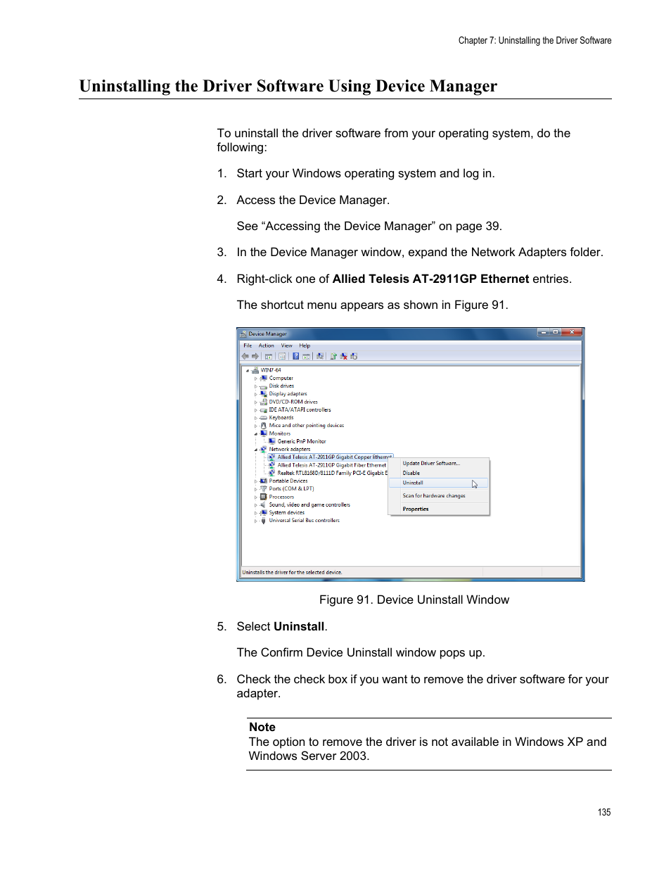 Allied Telesis AT-2911GP Network Adapters User Manual | Page 135 / 152