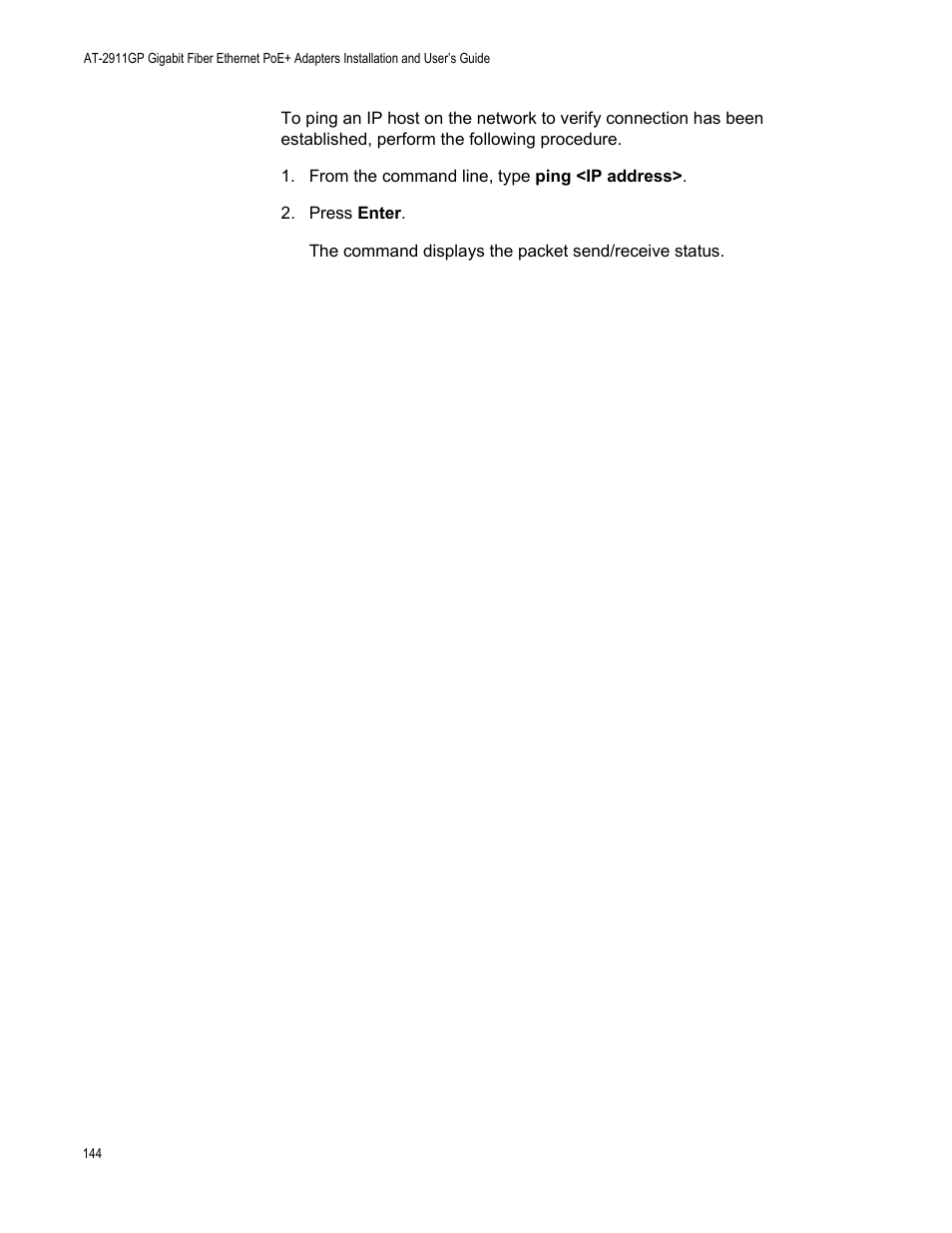 Allied Telesis AT-2911GP Network Adapters User Manual | Page 144 / 152