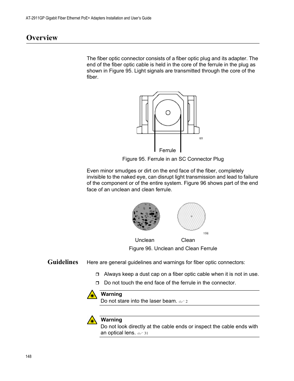 Overview, Guidelines | Allied Telesis AT-2911GP Network Adapters User Manual | Page 148 / 152