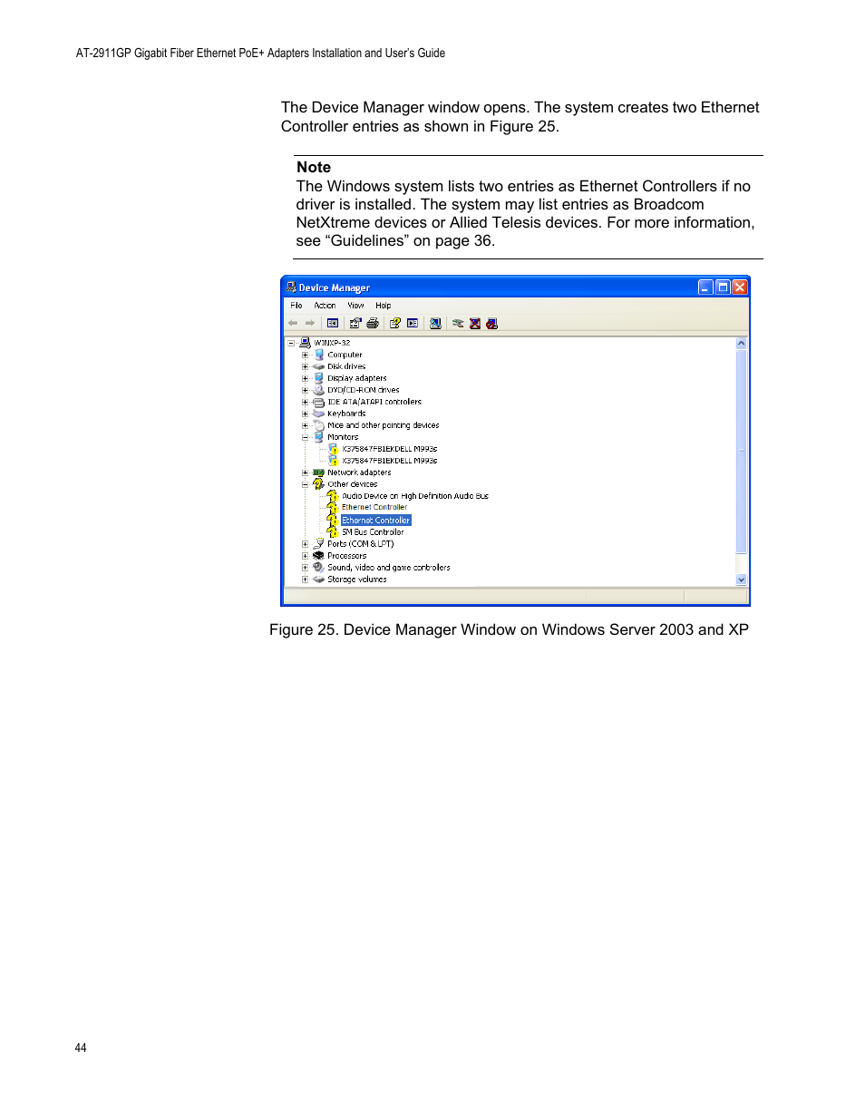 Allied Telesis AT-2911GP Network Adapters User Manual | Page 44 / 152