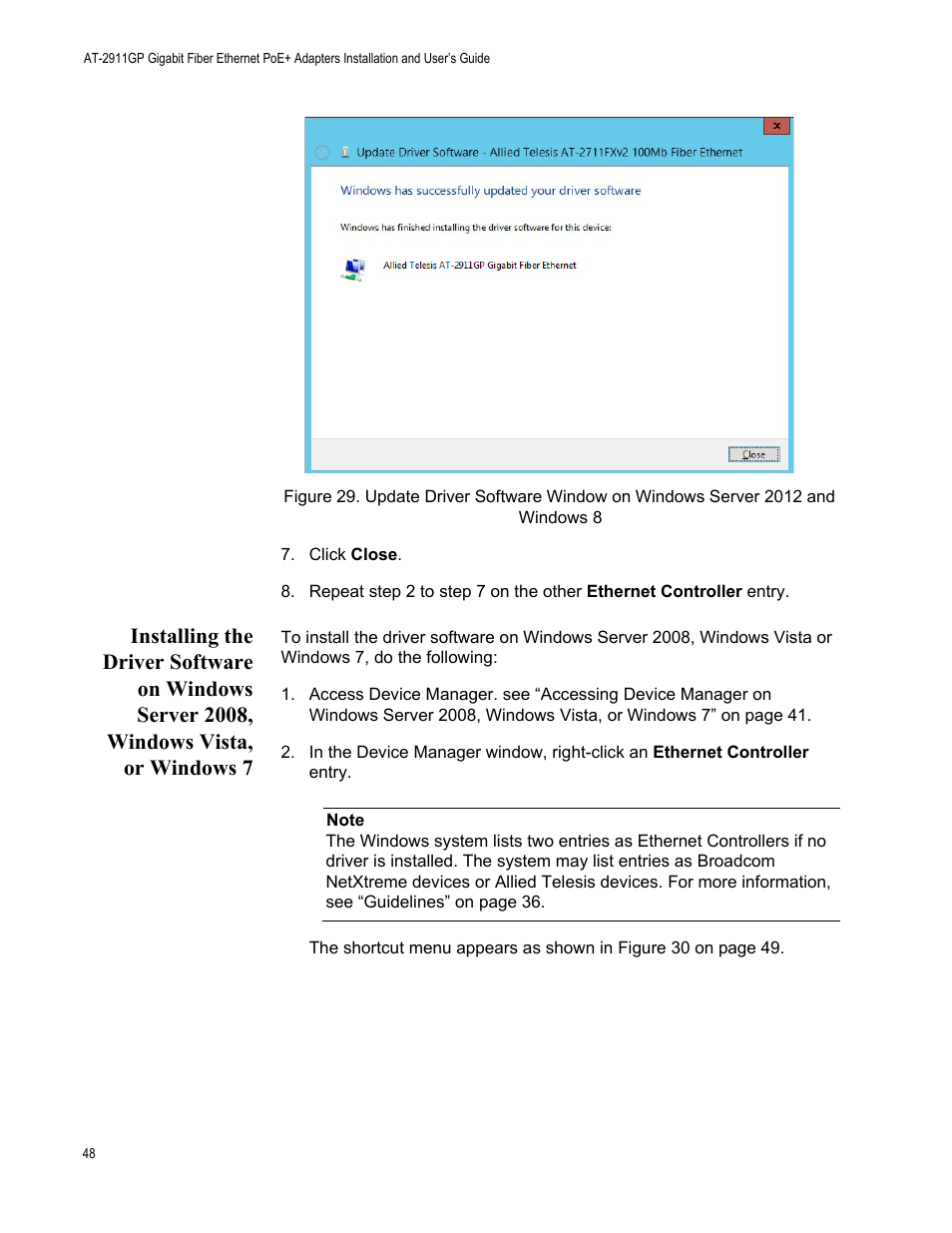 Allied Telesis AT-2911GP Network Adapters User Manual | Page 48 / 152