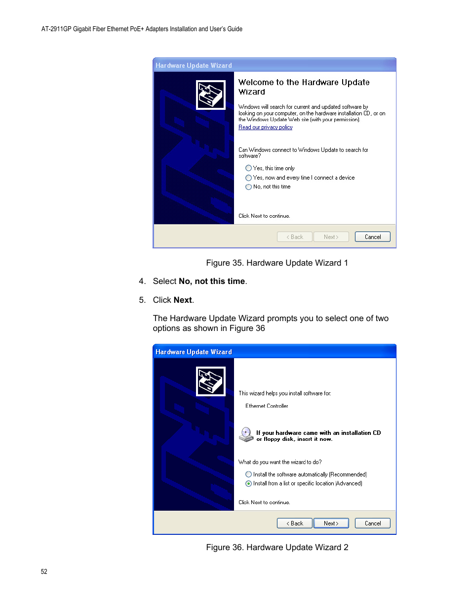 Allied Telesis AT-2911GP Network Adapters User Manual | Page 52 / 152