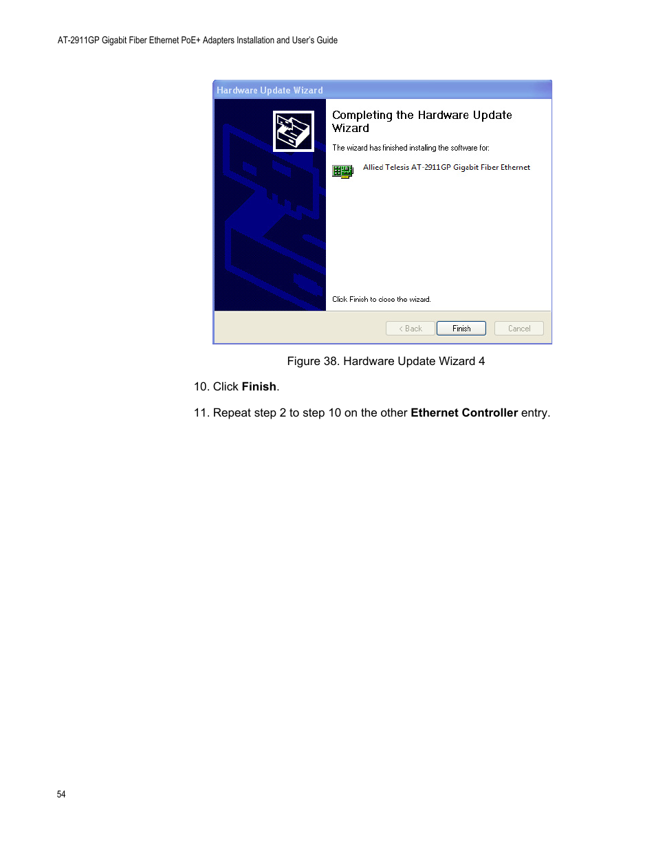 Allied Telesis AT-2911GP Network Adapters User Manual | Page 54 / 152