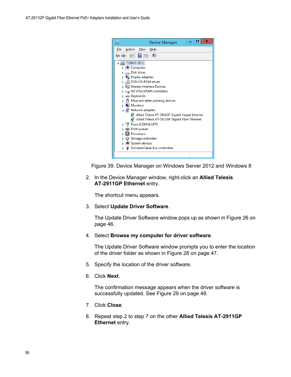 Allied Telesis AT-2911GP Network Adapters User Manual | Page 56 / 152