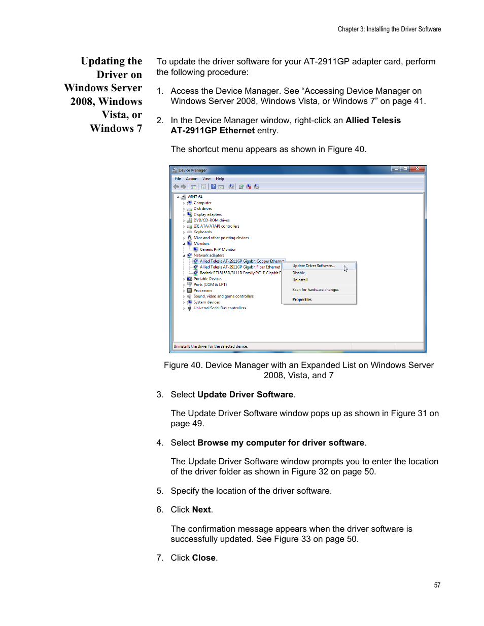 Allied Telesis AT-2911GP Network Adapters User Manual | Page 57 / 152