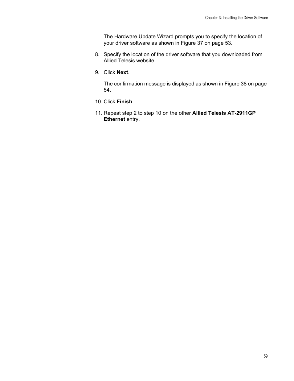 Allied Telesis AT-2911GP Network Adapters User Manual | Page 59 / 152