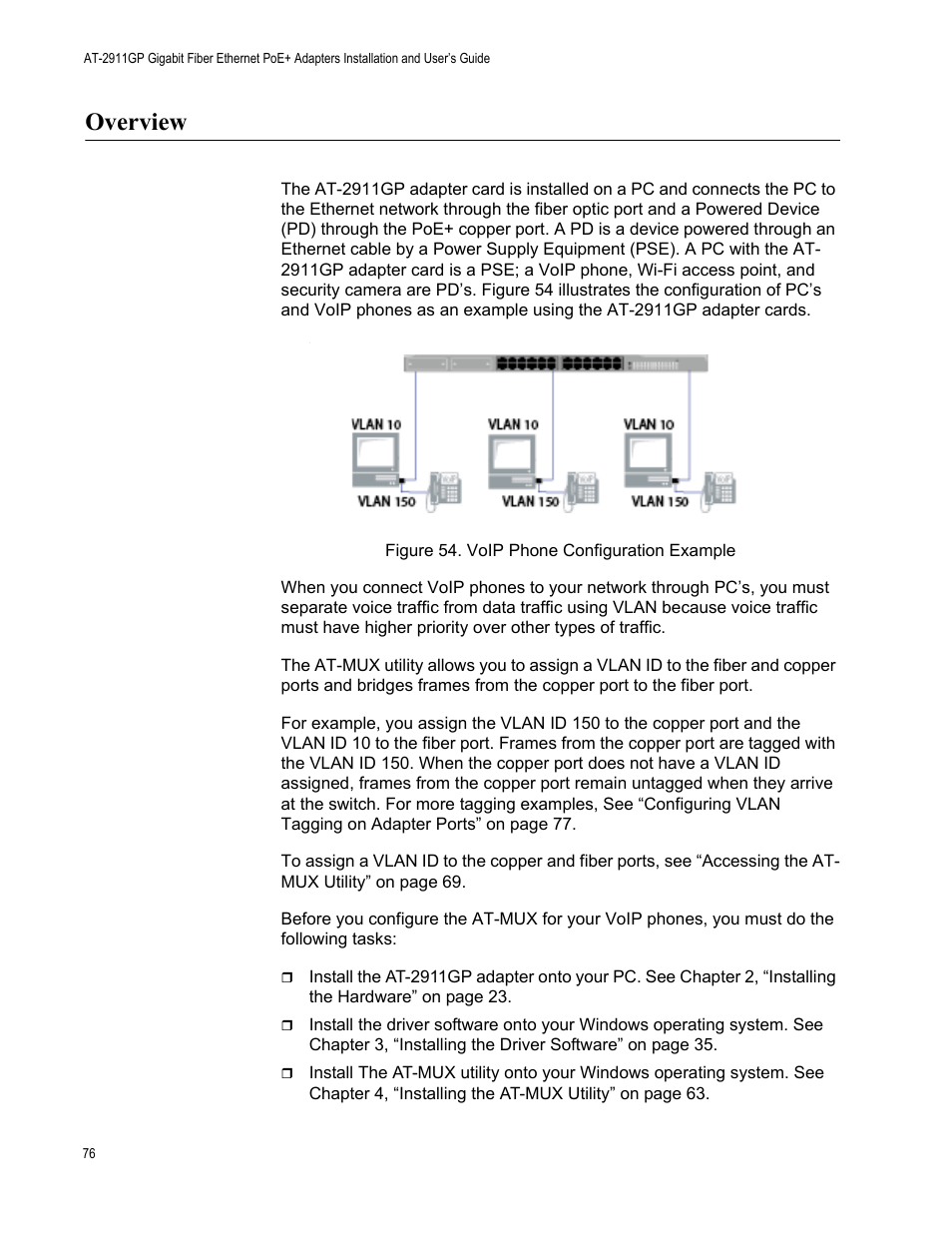 Overview | Allied Telesis AT-2911GP Network Adapters User Manual | Page 76 / 152