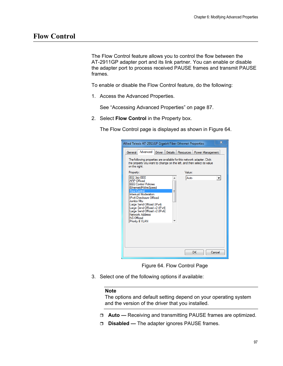 Flow control | Allied Telesis AT-2911GP Network Adapters User Manual | Page 97 / 152