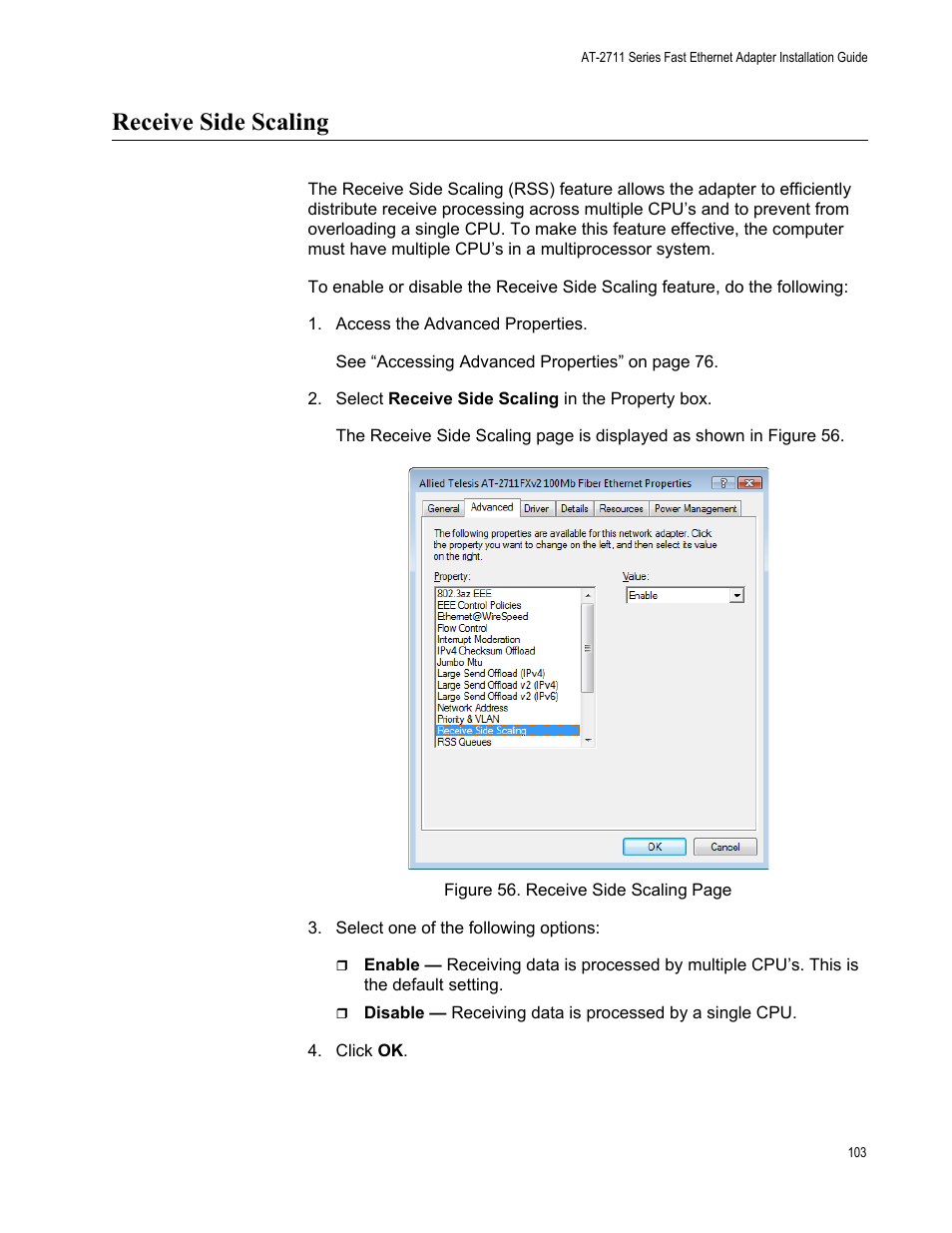 Receive side scaling | Allied Telesis AT-2711 Series Adapters User Manual | Page 103 / 136