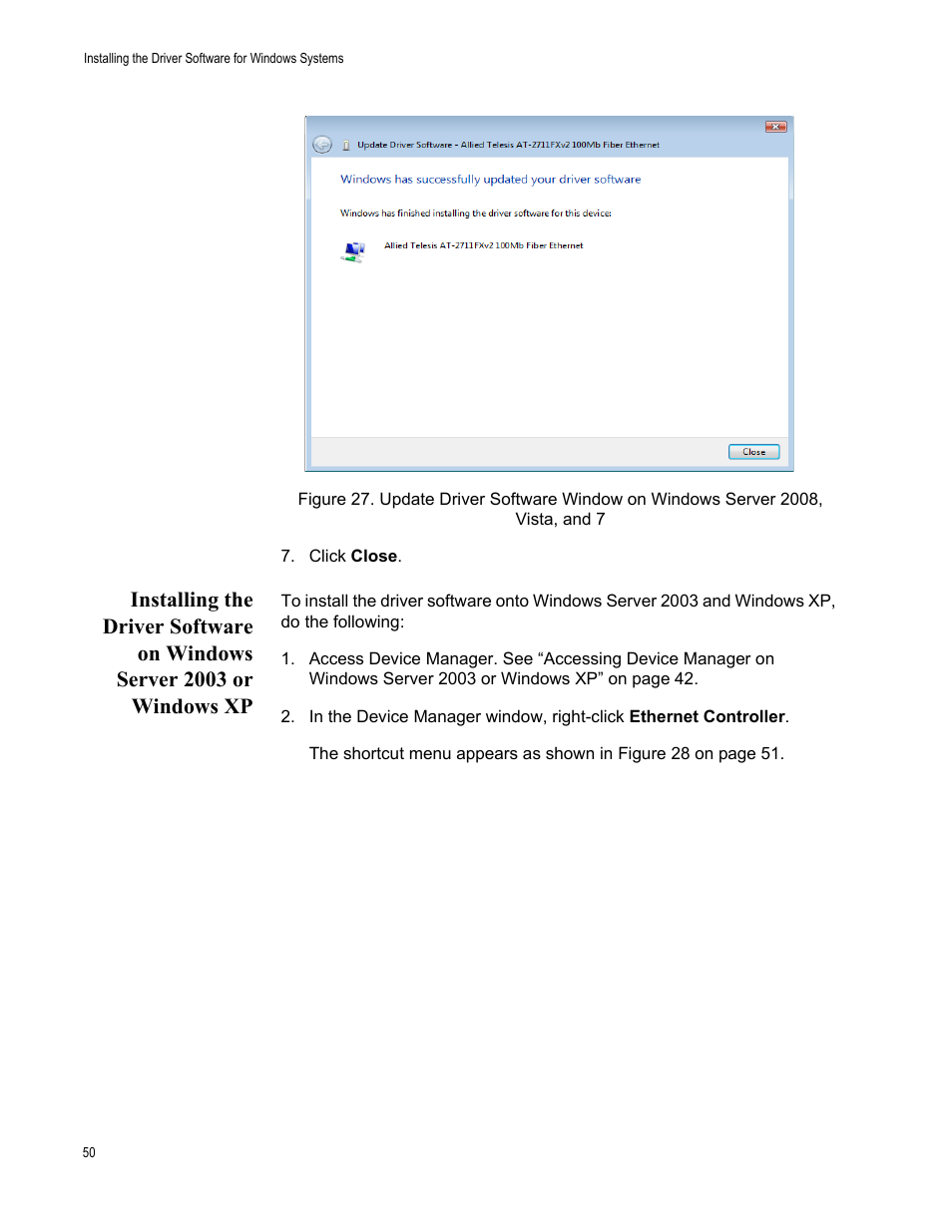 Allied Telesis AT-2711 Series Adapters User Manual | Page 50 / 136