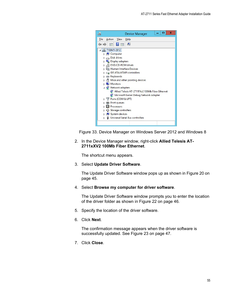 Allied Telesis AT-2711 Series Adapters User Manual | Page 55 / 136