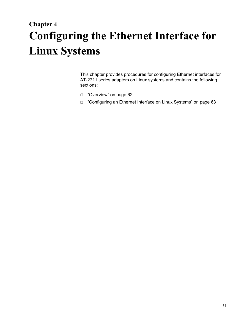 Chapter 4 | Allied Telesis AT-2711 Series Adapters User Manual | Page 61 / 136