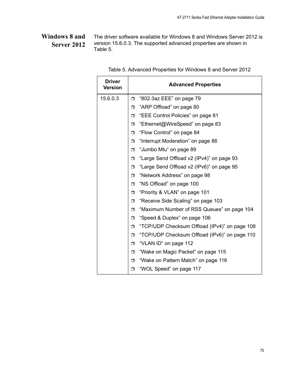 Windows 8 and server 2012 | Allied Telesis AT-2711 Series Adapters User Manual | Page 75 / 136