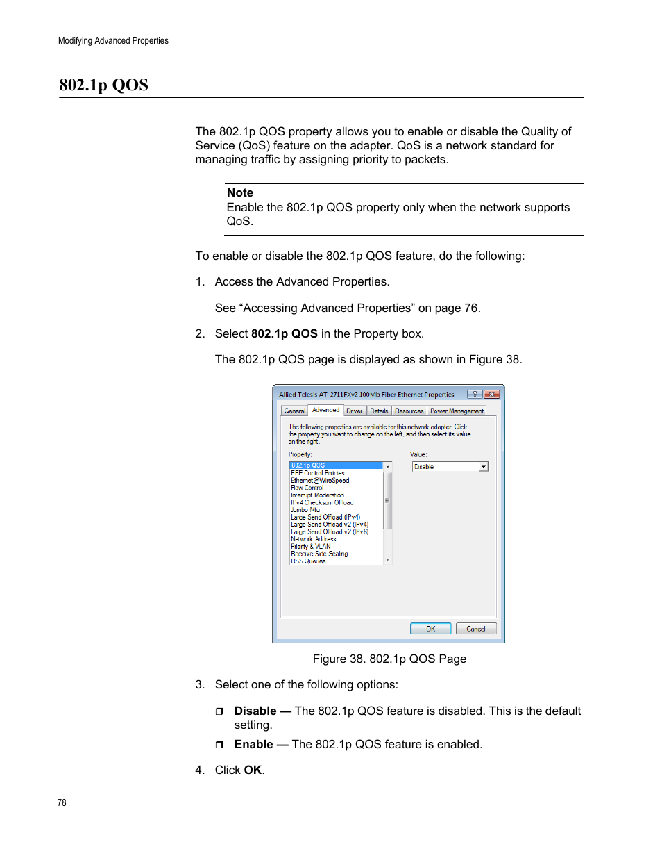 1p qos | Allied Telesis AT-2711 Series Adapters User Manual | Page 78 / 136