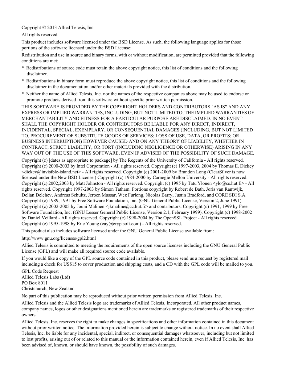 Allied Telesis AT-TQ2450 User Manual | Page 2 / 70