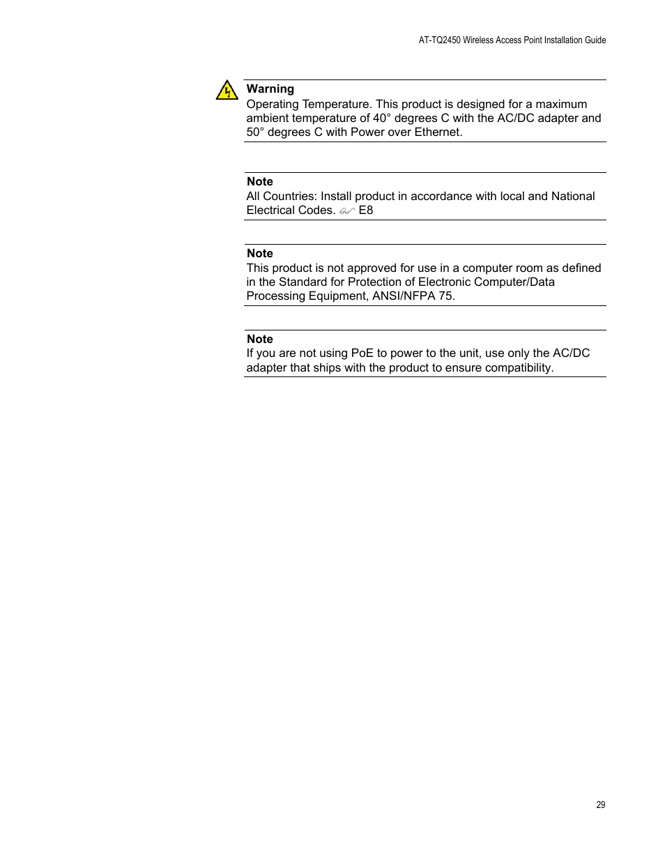 Allied Telesis AT-TQ2450 User Manual | Page 29 / 70