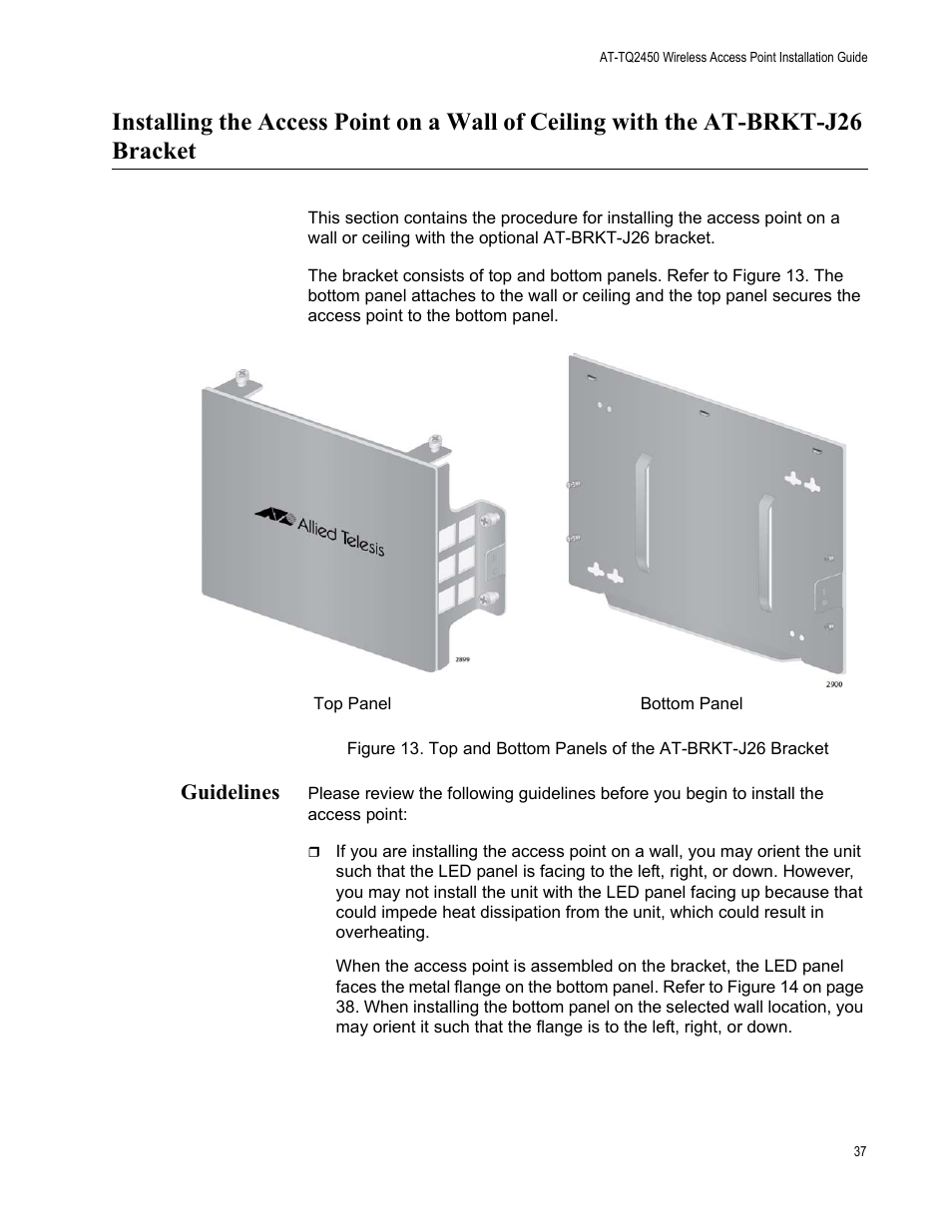 Guidelines | Allied Telesis AT-TQ2450 User Manual | Page 37 / 70