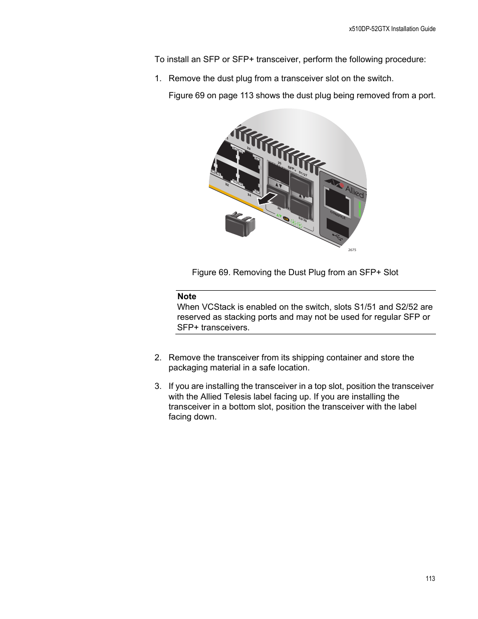 Allied Telesis AT-x510DP-52GTX User Manual | Page 113 / 129