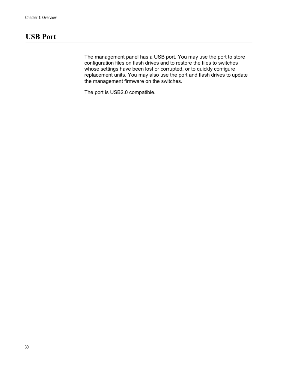 Usb port | Allied Telesis AT-x510DP-52GTX User Manual | Page 30 / 129