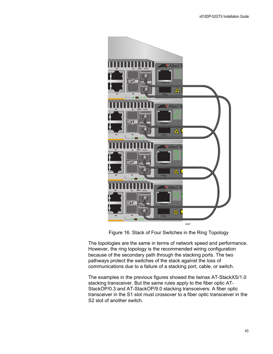 Allied Telesis AT-x510DP-52GTX User Manual | Page 43 / 129