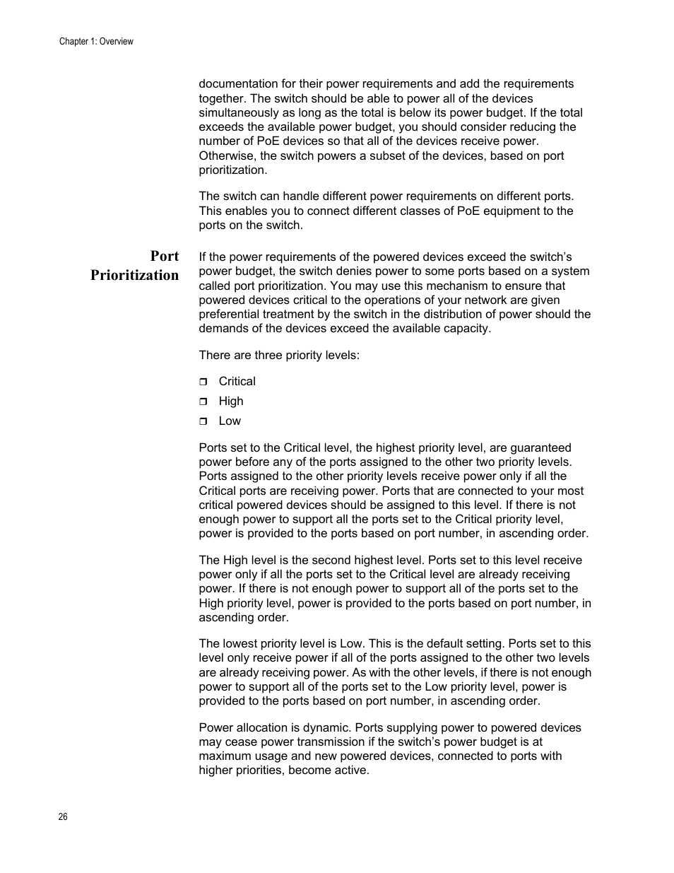 Port prioritization | Allied Telesis AT-IX5-28GPX User Manual | Page 26 / 129
