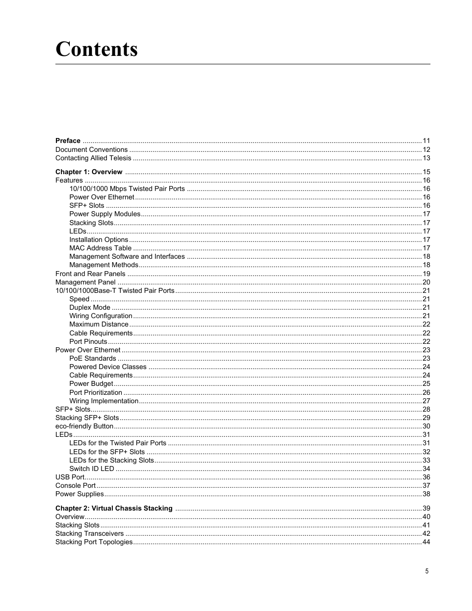 Allied Telesis AT-IX5-28GPX User Manual | Page 5 / 129