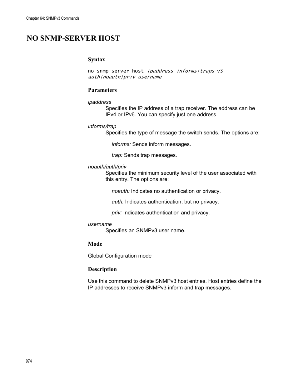 No snmp-server host | Allied Telesis AT-9000 Series User Manual | Page 1002 / 1480