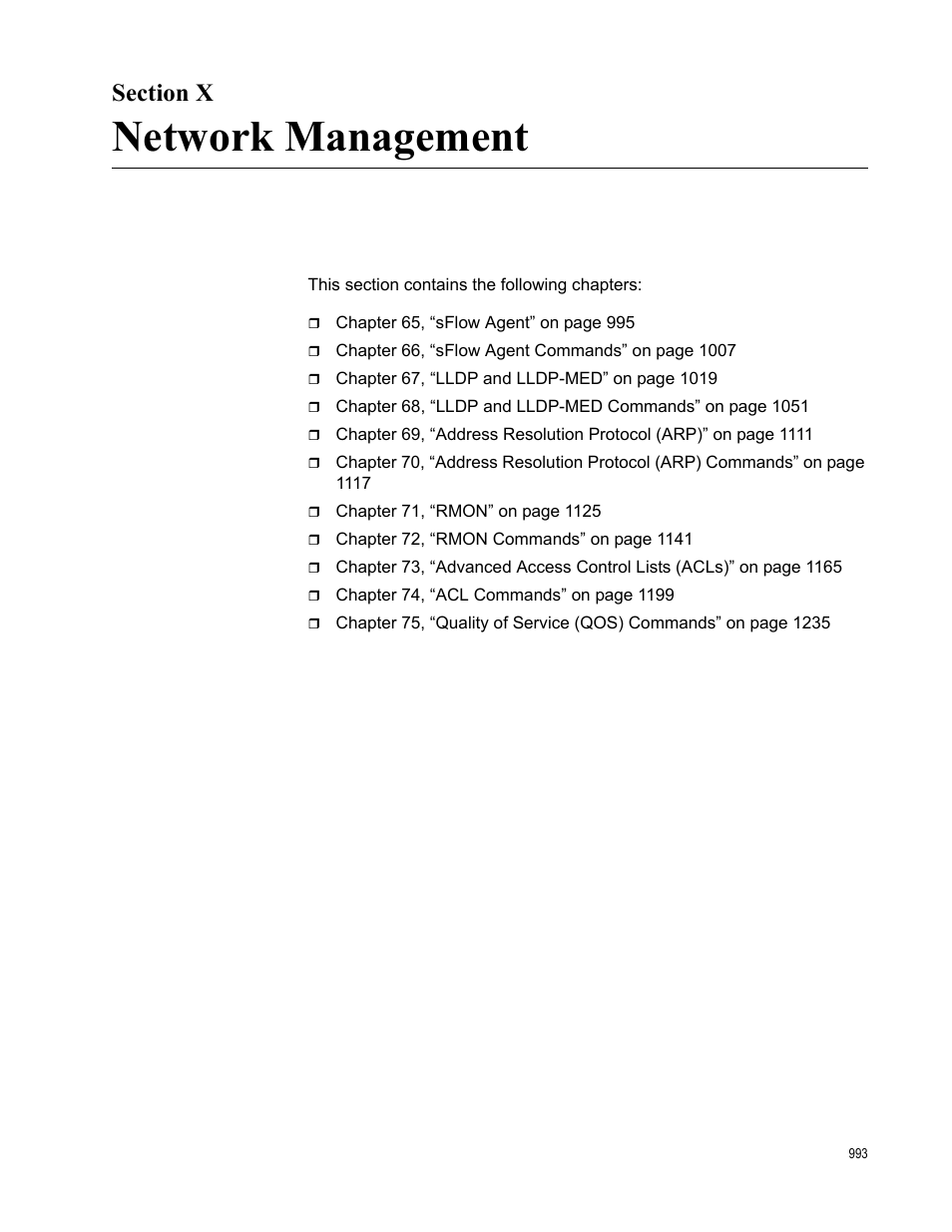 Section x, Network management | Allied Telesis AT-9000 Series User Manual | Page 1021 / 1480