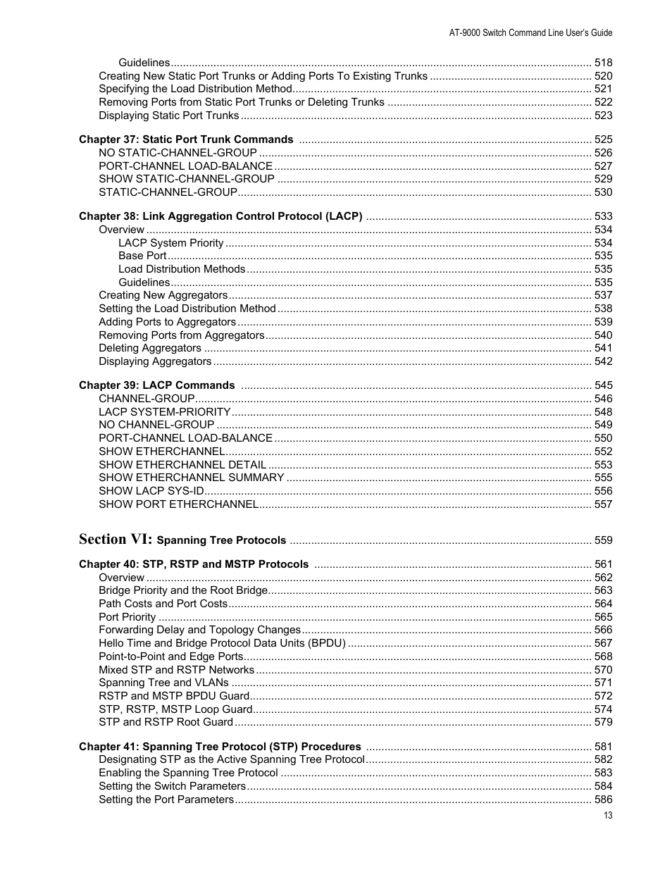 Allied Telesis AT-9000 Series User Manual | Page 13 / 1480