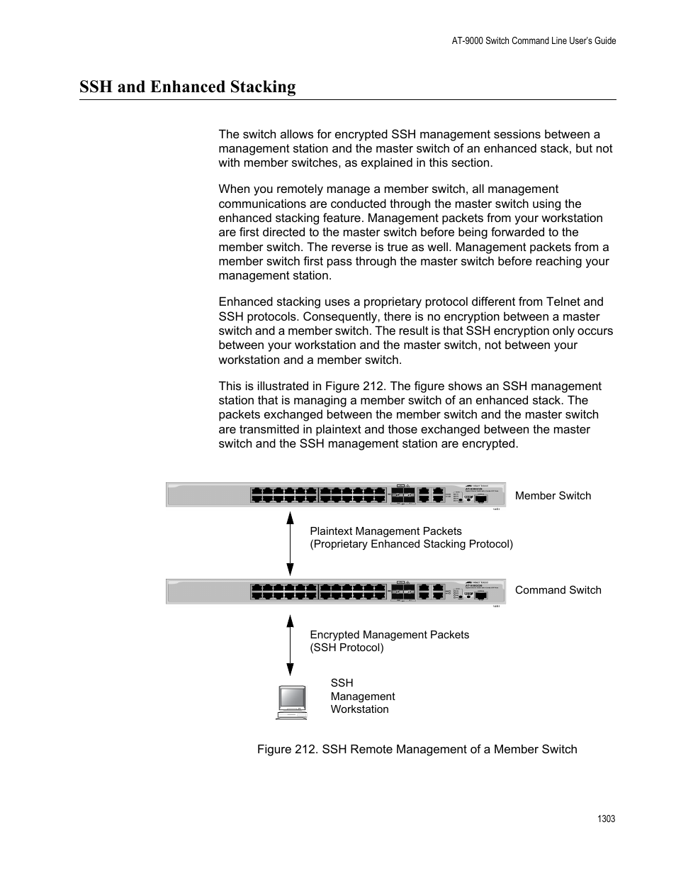 Ssh and enhanced stacking, Ssh and enhanced stacking 3 | Allied Telesis AT-9000 Series User Manual | Page 1331 / 1480