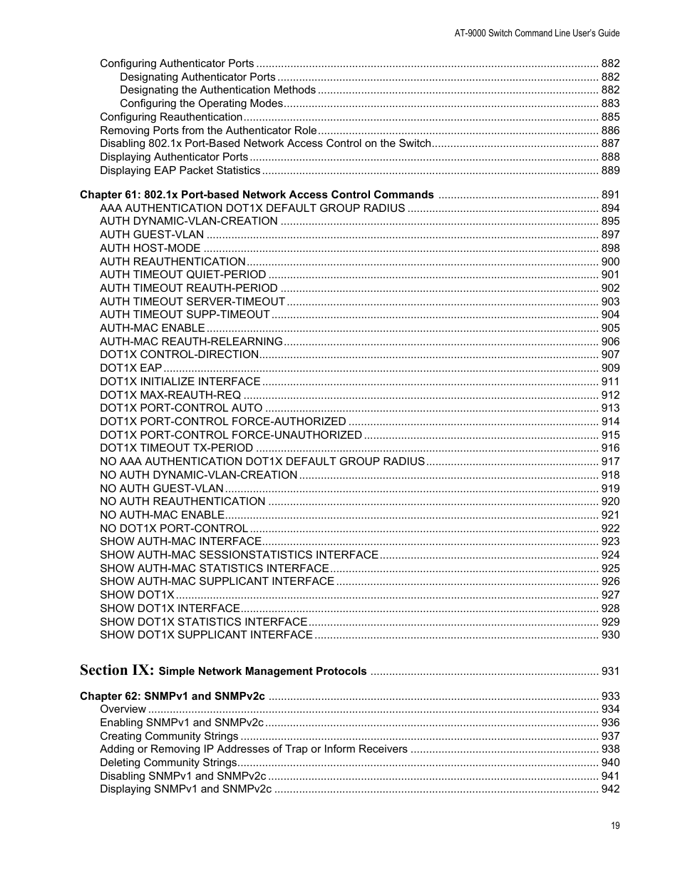 Allied Telesis AT-9000 Series User Manual | Page 19 / 1480