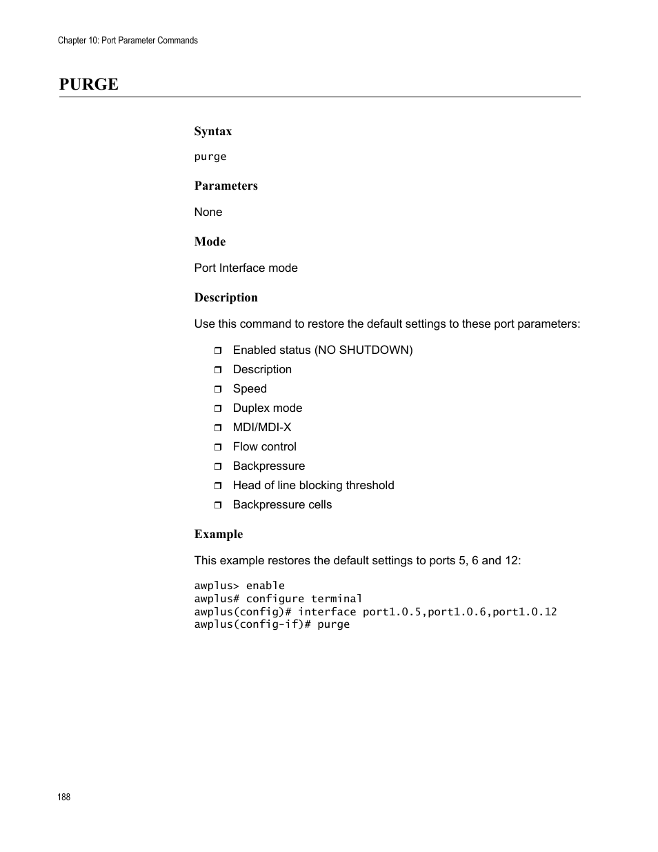 Purge | Allied Telesis AT-9000 Series User Manual | Page 216 / 1480