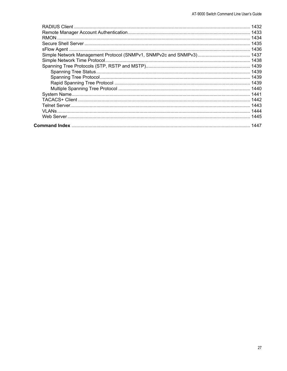 Allied Telesis AT-9000 Series User Manual | Page 27 / 1480