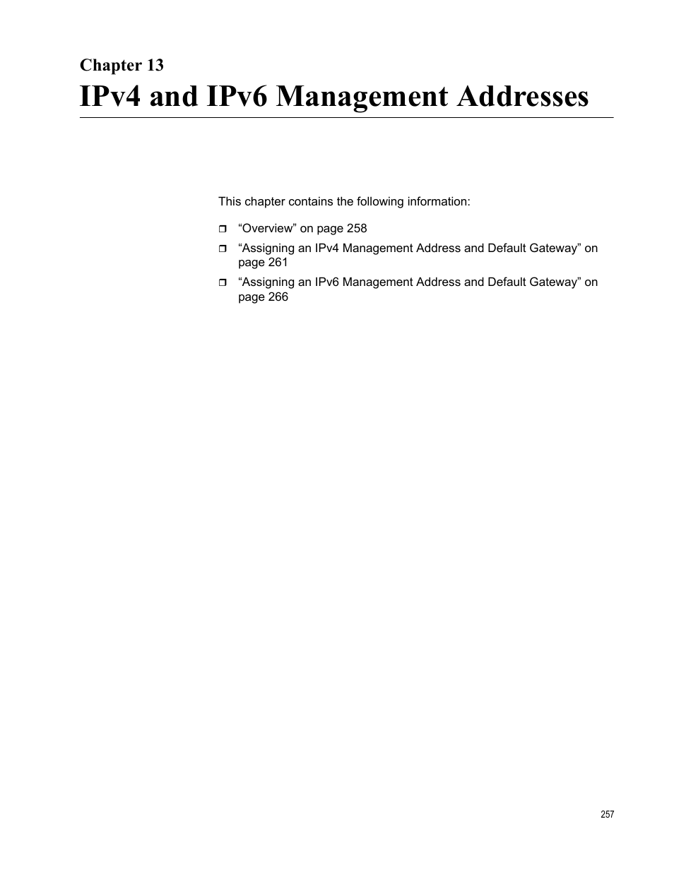 Chapter 13, Ipv4 and ipv6 management addresses | Allied Telesis AT-9000 Series User Manual | Page 285 / 1480