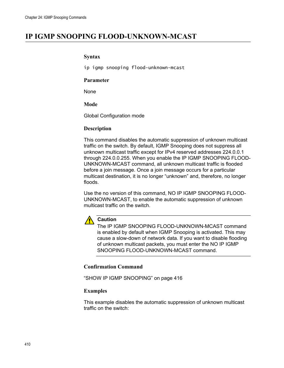 Ip igmp snooping flood-unknown-mcast | Allied Telesis AT-9000 Series User Manual | Page 438 / 1480