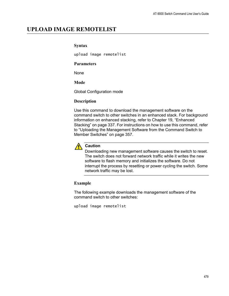 Upload image remotelist | Allied Telesis AT-9000 Series User Manual | Page 507 / 1480