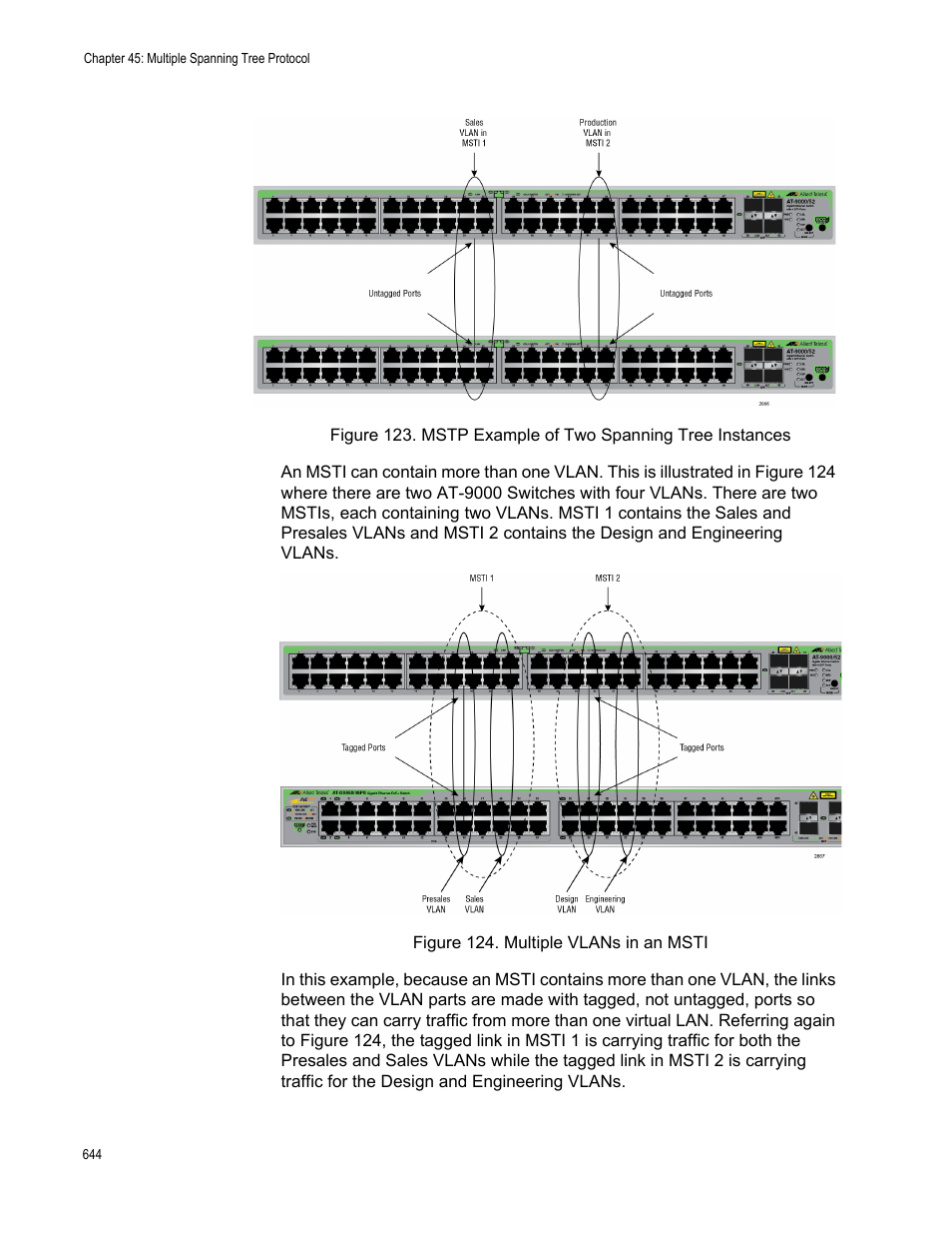 Figure 123 illustrates the same | Allied Telesis AT-9000 Series User Manual | Page 672 / 1480