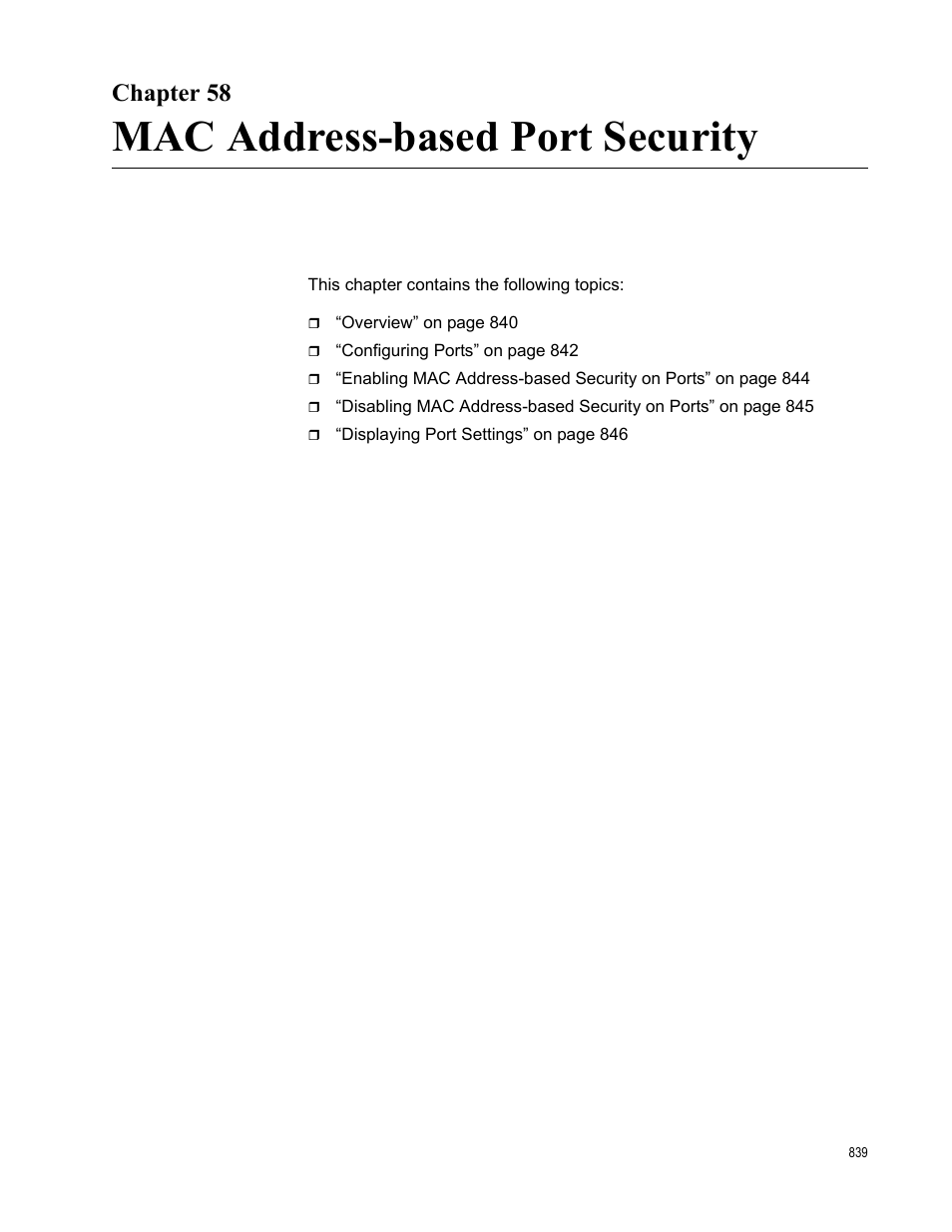 Chapter 58, Mac address-based port security | Allied Telesis AT-9000 Series User Manual | Page 867 / 1480