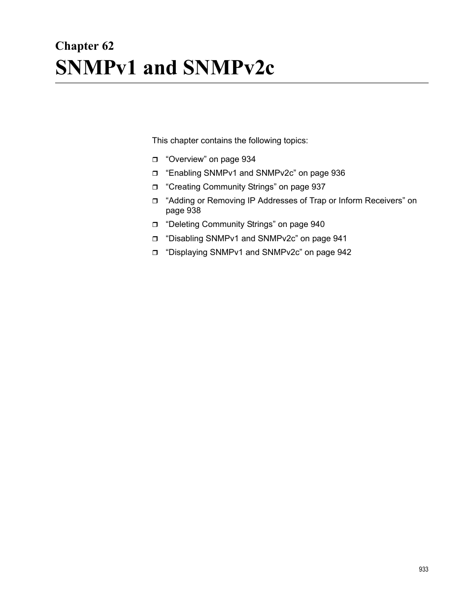 Chapter 62, Snmpv1 and snmpv2c | Allied Telesis AT-9000 Series User Manual | Page 961 / 1480