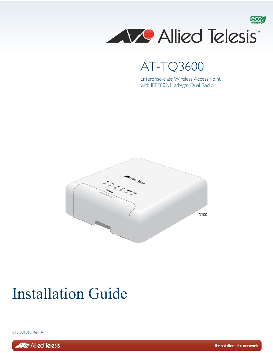 Allied Telesis AT-TQ3600 User Manual | 70 pages