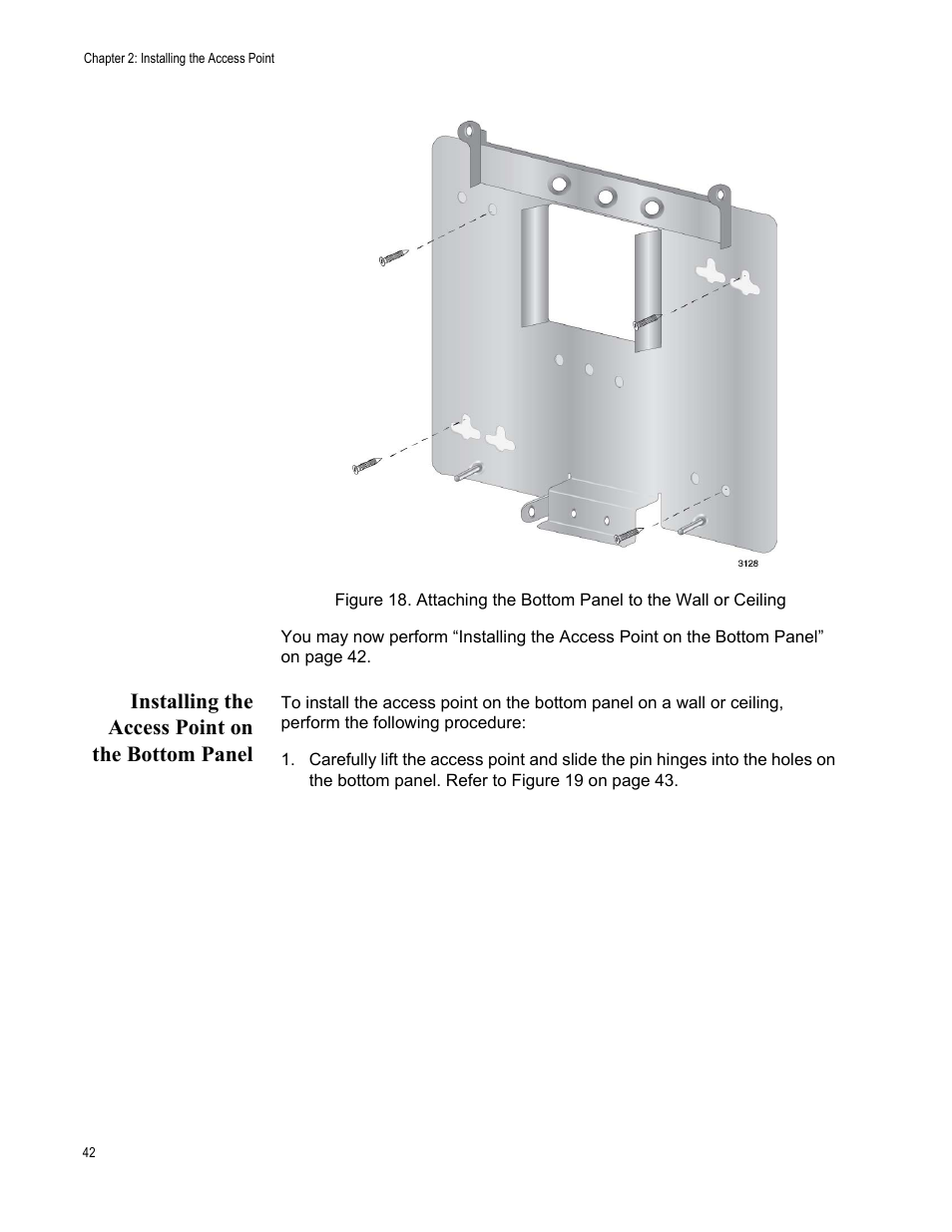 Installing the access point on the bottom panel | Allied Telesis AT-TQ3600 User Manual | Page 42 / 70