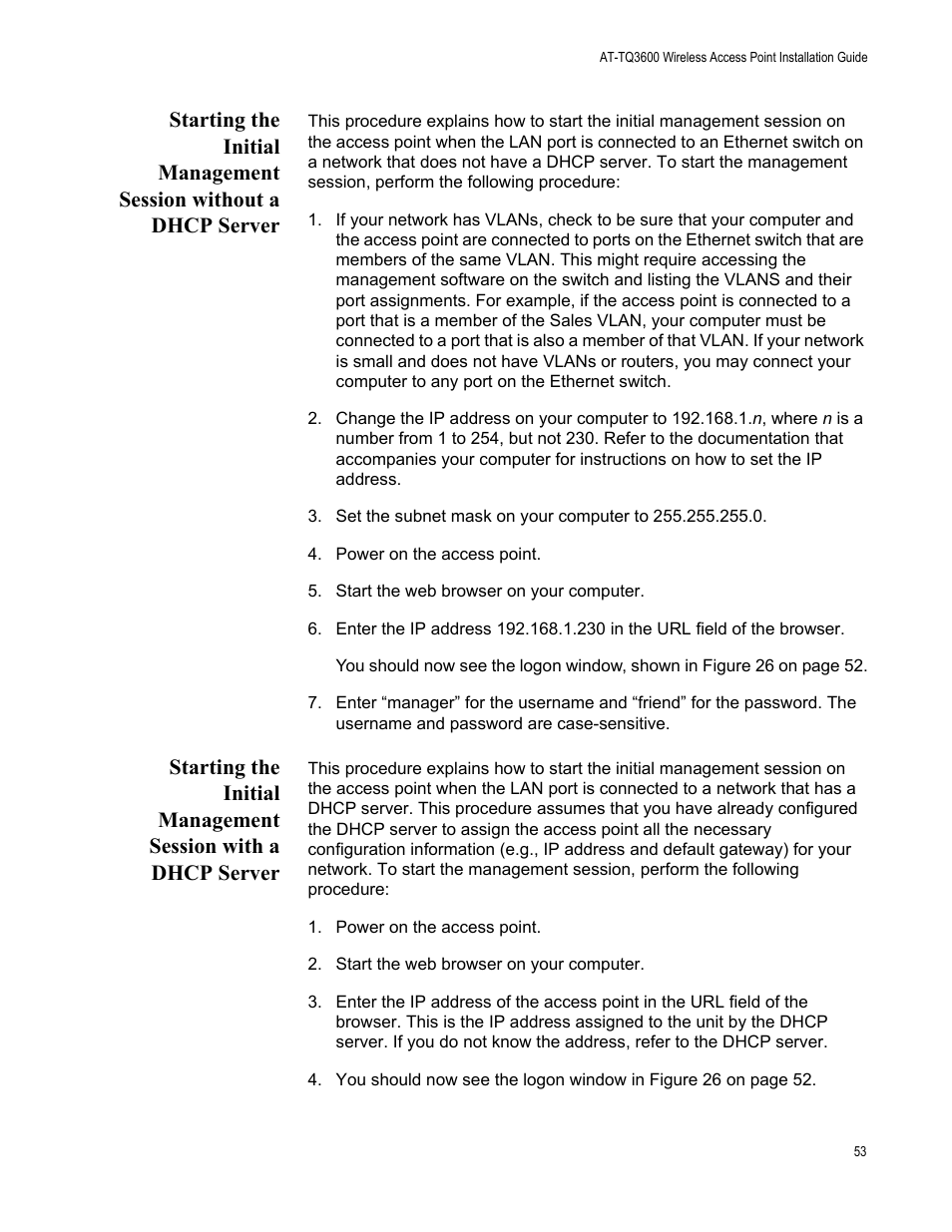 Allied Telesis AT-TQ3600 User Manual | Page 53 / 70