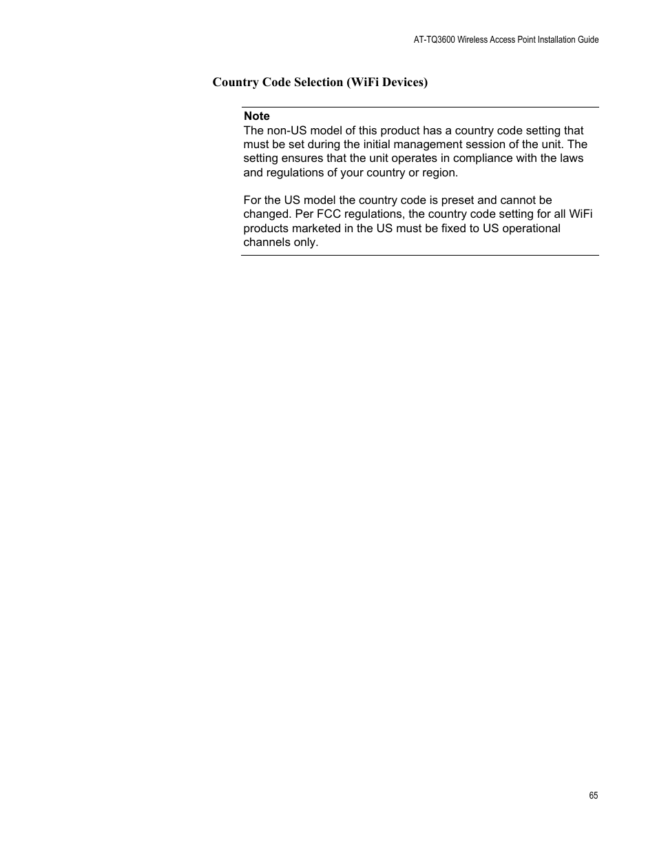 Allied Telesis AT-TQ3600 User Manual | Page 65 / 70